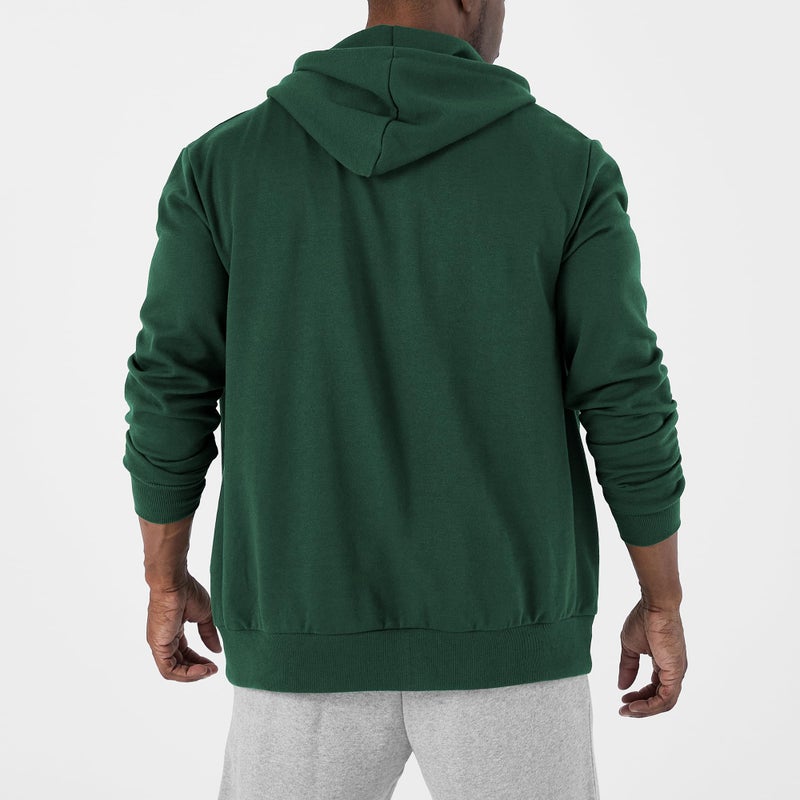 Ohoo Men's Zip Up Hoodie Lightweight Slim Fit Sweatshirt Full Zip Hooded Jacket / DCF002-GREEN-L - Image 3